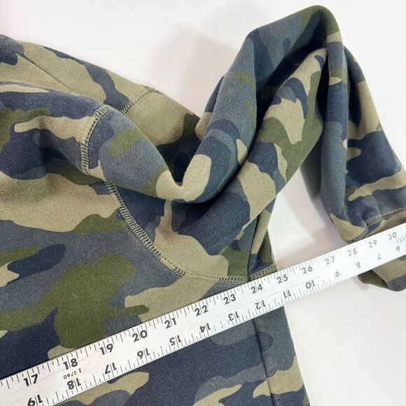 Marc Ecko Hoodie Mens Large Army Green Camo Skull Print Full Zip - Picture 8 of 11